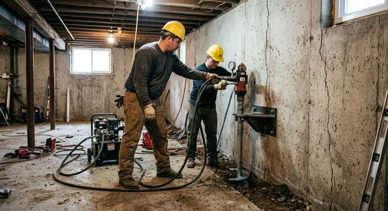 Basement Stabilization in New London, NH