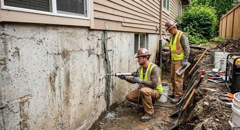 Cracked Foundation Repair in Newbury, NH
