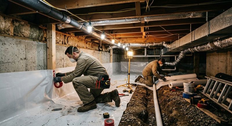 Crawl Space Leveling in New London, NH