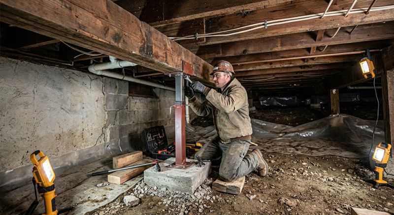 Crawl Space Leveling in New London, NH