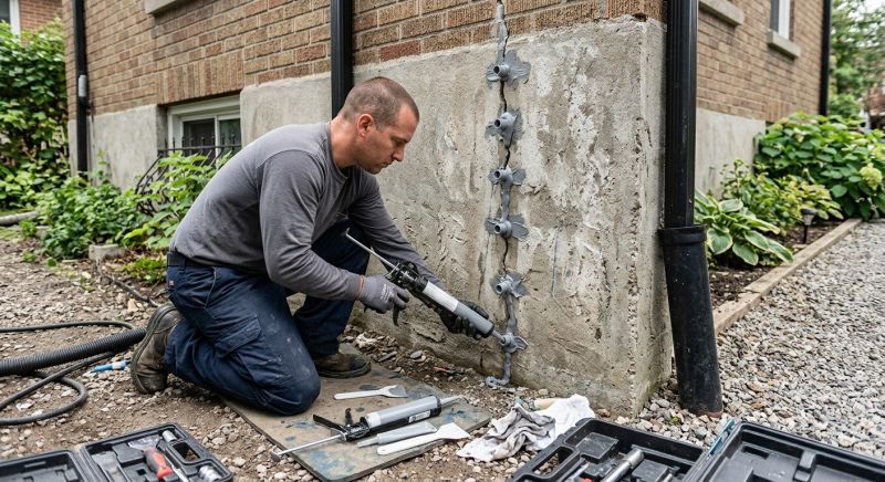 Foundation Crack Repair in New London, NH
