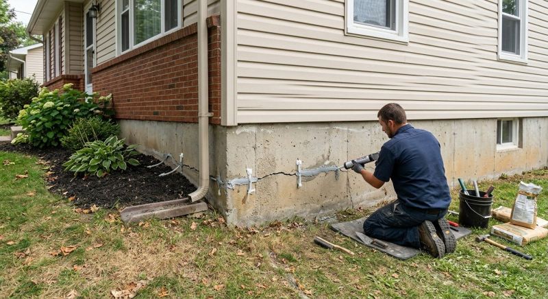 Foundation Crack Sealing in New London, NH