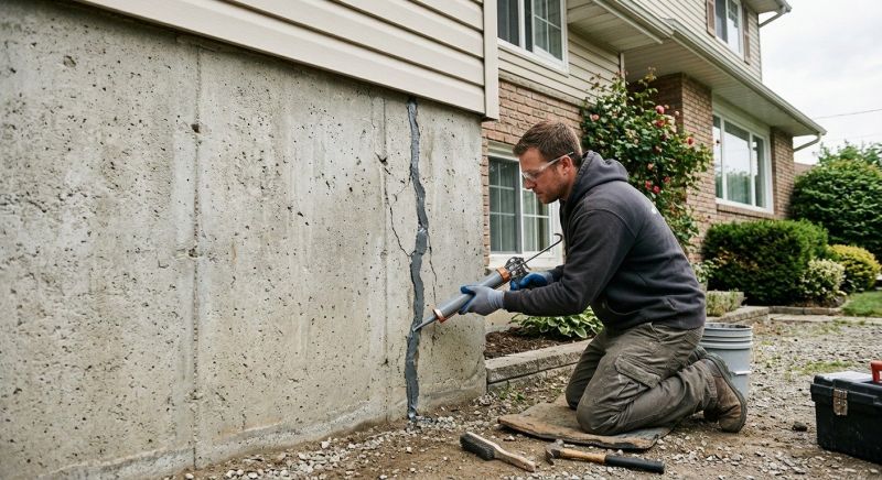 Foundation Crack Sealing in New London, NH