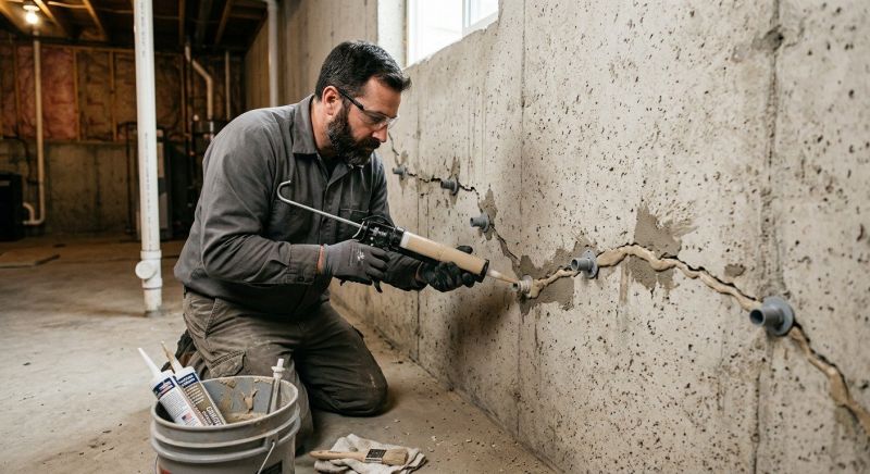 Foundation Cracks Repair in New London, NH