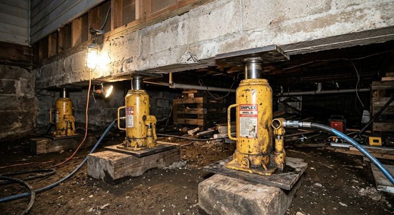 Foundation Jacking in Brownsville, VT