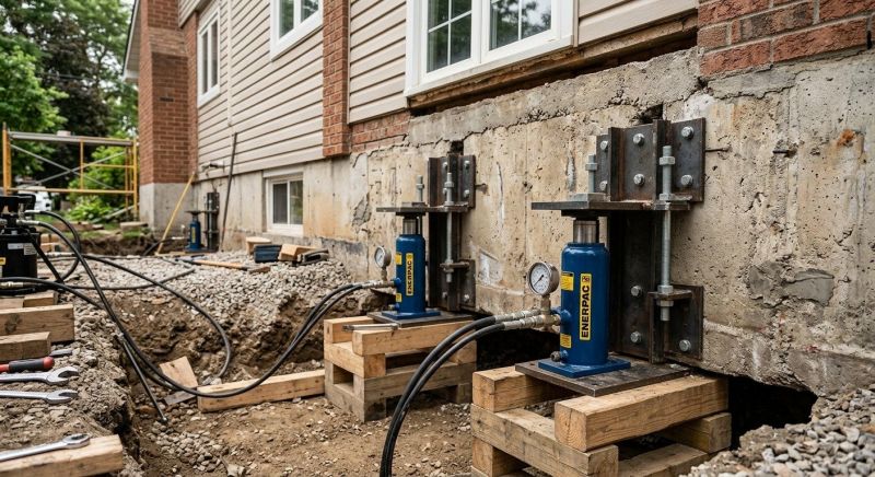Foundation Jacking in New London, NH