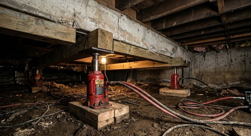 Foundation Jacking in New London, NH