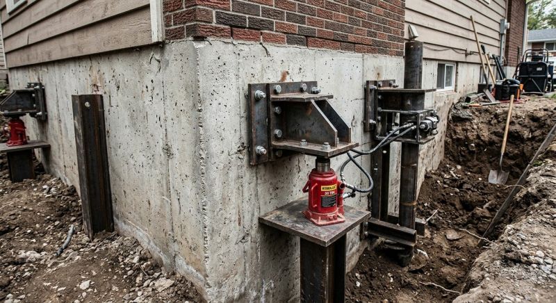 Foundation Pier Leveling in New London, NH