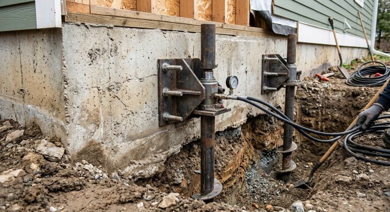 Foundation Pier Leveling in New London, NH