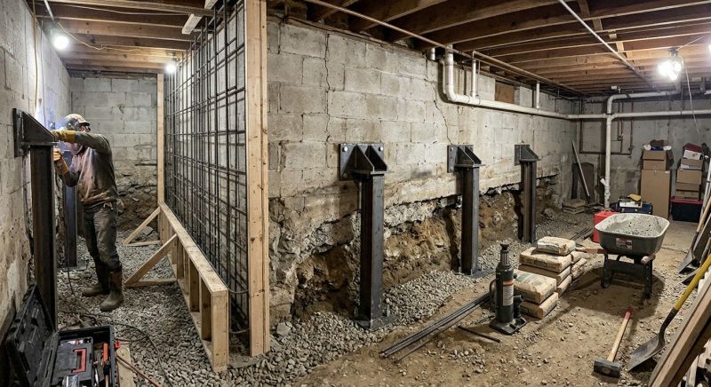 Foundation Stabilizing in Newport, NH