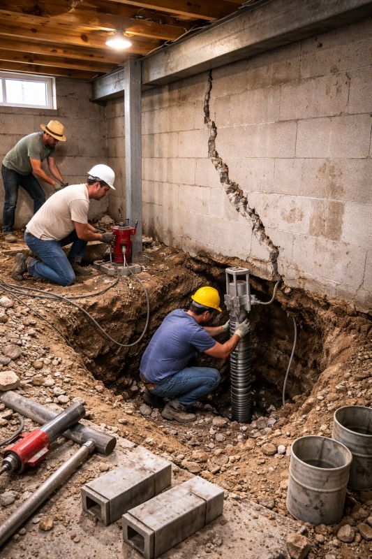 Foundation Structural Repair in Cornish, NH