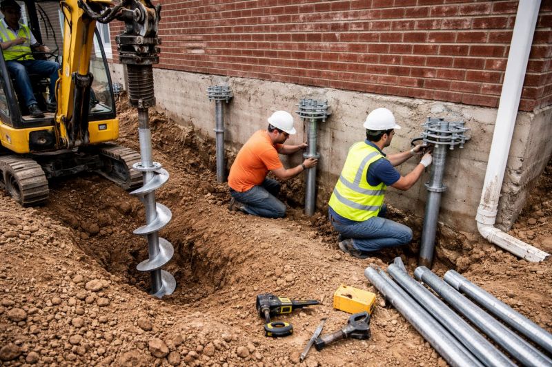 Helical Piers Installation in New London, NH