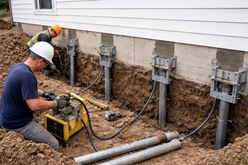 Helical Piers Installation in New London, NH