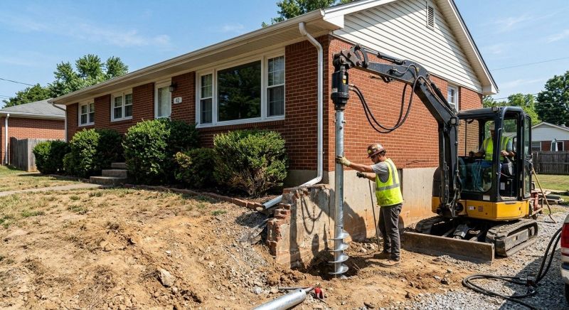 Helical Pile Installation in New London, NH