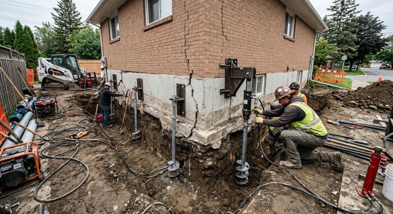 Sinking Foundation Repair in Lebanon, NH