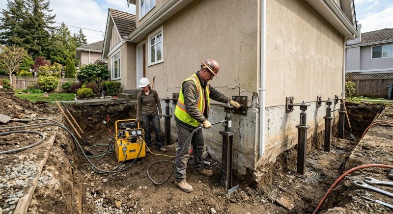 Sinking Foundation Repair in New London, NH