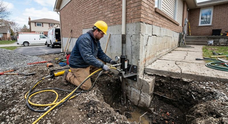 Sinking Foundation Repair in New London, NH