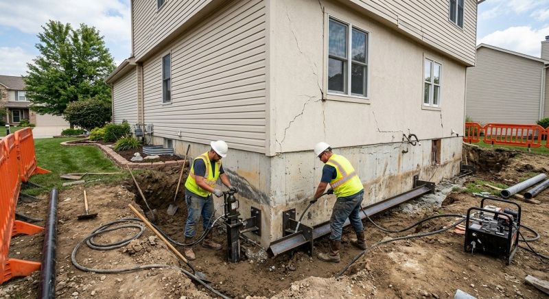 Sinking Foundation Repair in Newport, NH