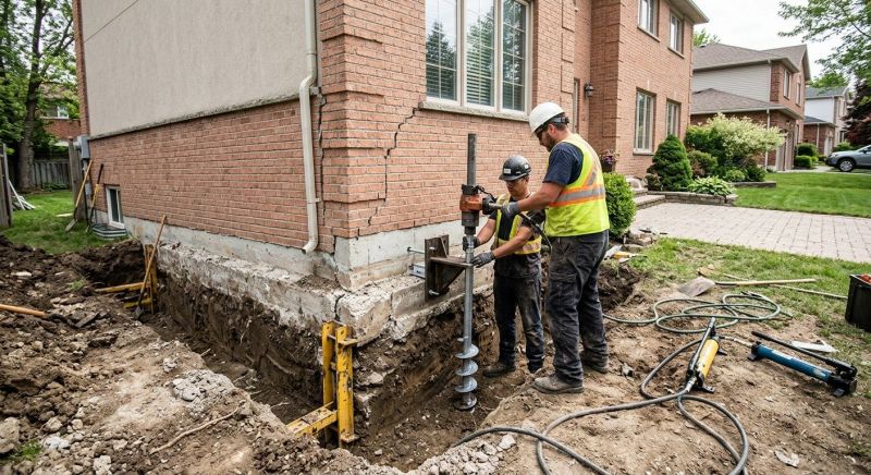 Sinking Foundation Repair in Windsor, VT